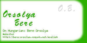 orsolya bere business card